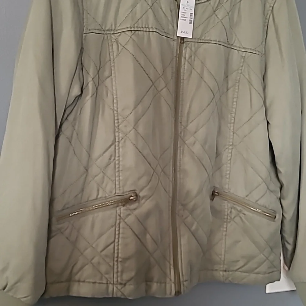 New! Maurice's Green Bomber Jacket - Picture 3 of 6